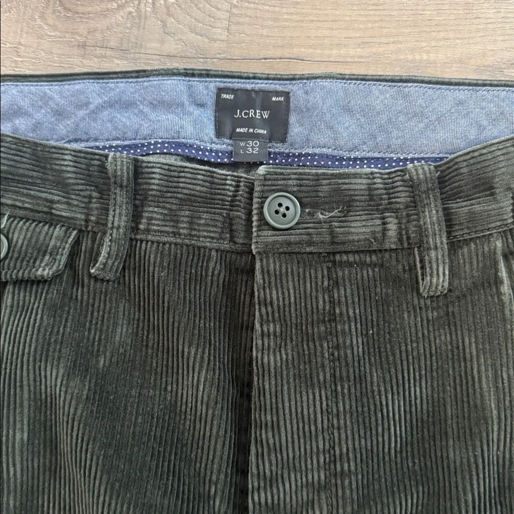 J. Crew Men's Dark Green Corduroy Pants - Picture 2 of 8